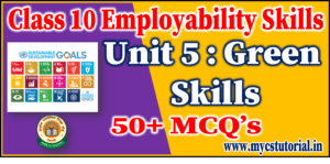 class 10 employability skills unit 5 green skills mcqs