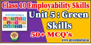 class 10 employability skills unit 5 green skills mcqs