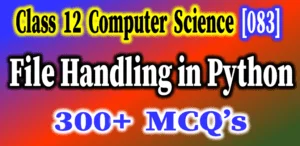 File Handling in Python MCQ's