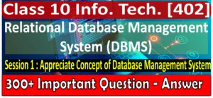 RDBMS Session 1 Appreciate Concept of Database Management System