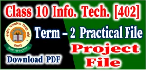 Class 10 Info Tech Term 2 Practical and Project file