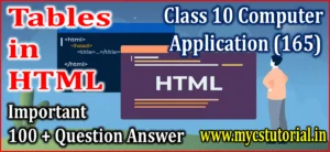 Tables in HTML Question Answer