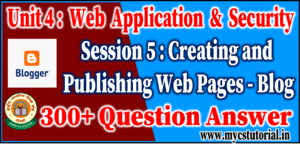 session 5 creating and publishing web pages blog class 10 info tech