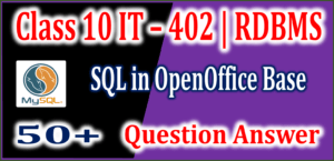 SQL in OpenOffice base Question Answer