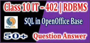 SQL in OpenOffice base Question Answer