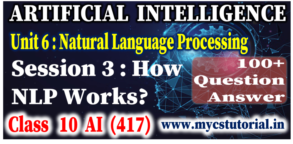 class 10 artificial intelligence unit 6 natural language processing session 3 how NLP works