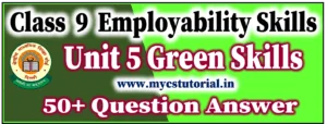 class 9 employability skills unit 5 green skills question answer