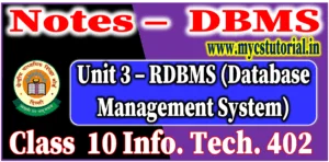 unit 3 rdbms notes