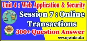 Session 7 Online Transactions Web Application and Security