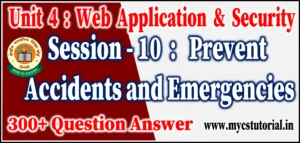 Unit 4 Web Application and Security Session 10 Prevent Accidents and Emergencies