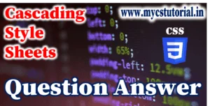 cascading style sheet question answer