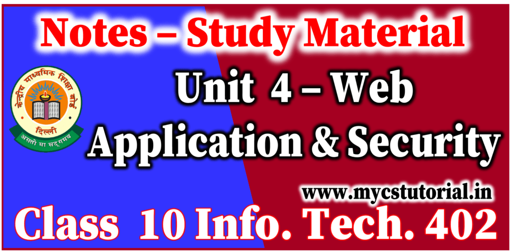 unit 4 web application and security notes