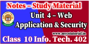unit 4 web application and security notes