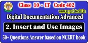 class 10 digital documentation advanced session 2 insert and use images question answer