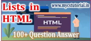 Class 10 HTML - List in Html Question Answer