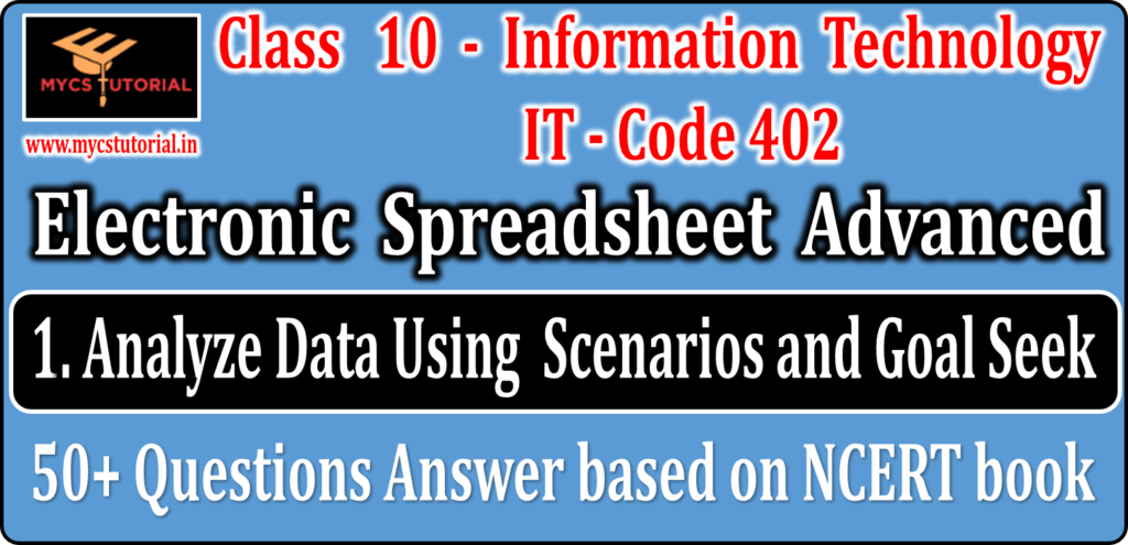 Session 1 Analyse Data using Scenarios and Goal Seek Question Answer