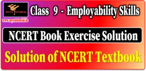 Class 9 Employability Skills NCERT Book Solution