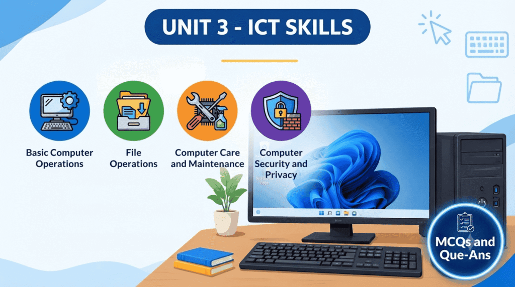 Unit 3 ICT Skills Notes with Que Ans