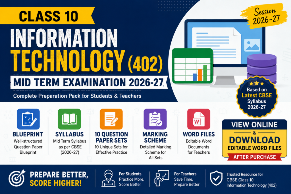 Class 10 Information Technology 402 Mid Term Paper