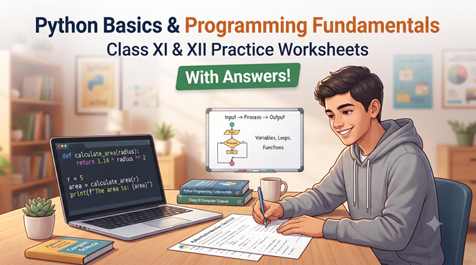Python Basics & Programming Fundamentals: Class XI & XII Practice Worksheets (With Answers)