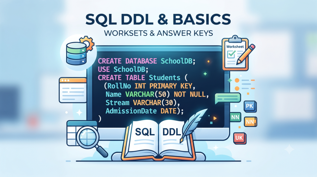 SQL DDL & DML Worksheets
